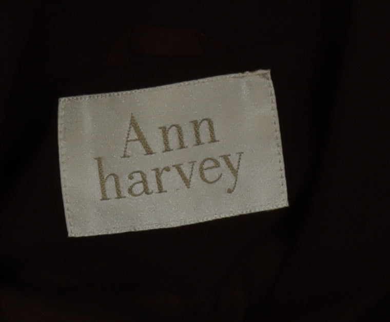 Additional view of Ann Harvey Women Brown Long Sleeve Mid-Length Overcoat, size 18