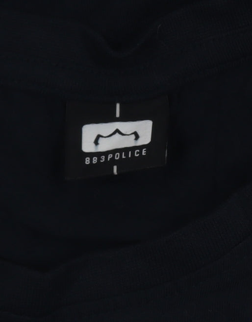 883 Police Men's Blue Slim Fit Cotton Crew Neck T-Shirt Size M