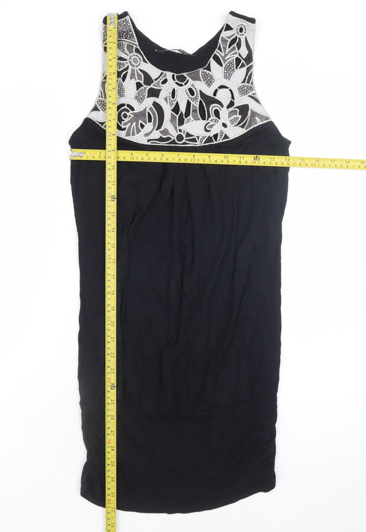 Dorothy Perkins Women's Black Size 8 Sleeveless Shift Dress
