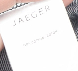 Additional view of Jaeger Men’s Grey Striped Cotton Crew Neck T-Shirt XL
