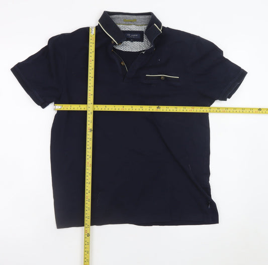Ted Baker Men's Blue Cotton Polo Shirt Size L