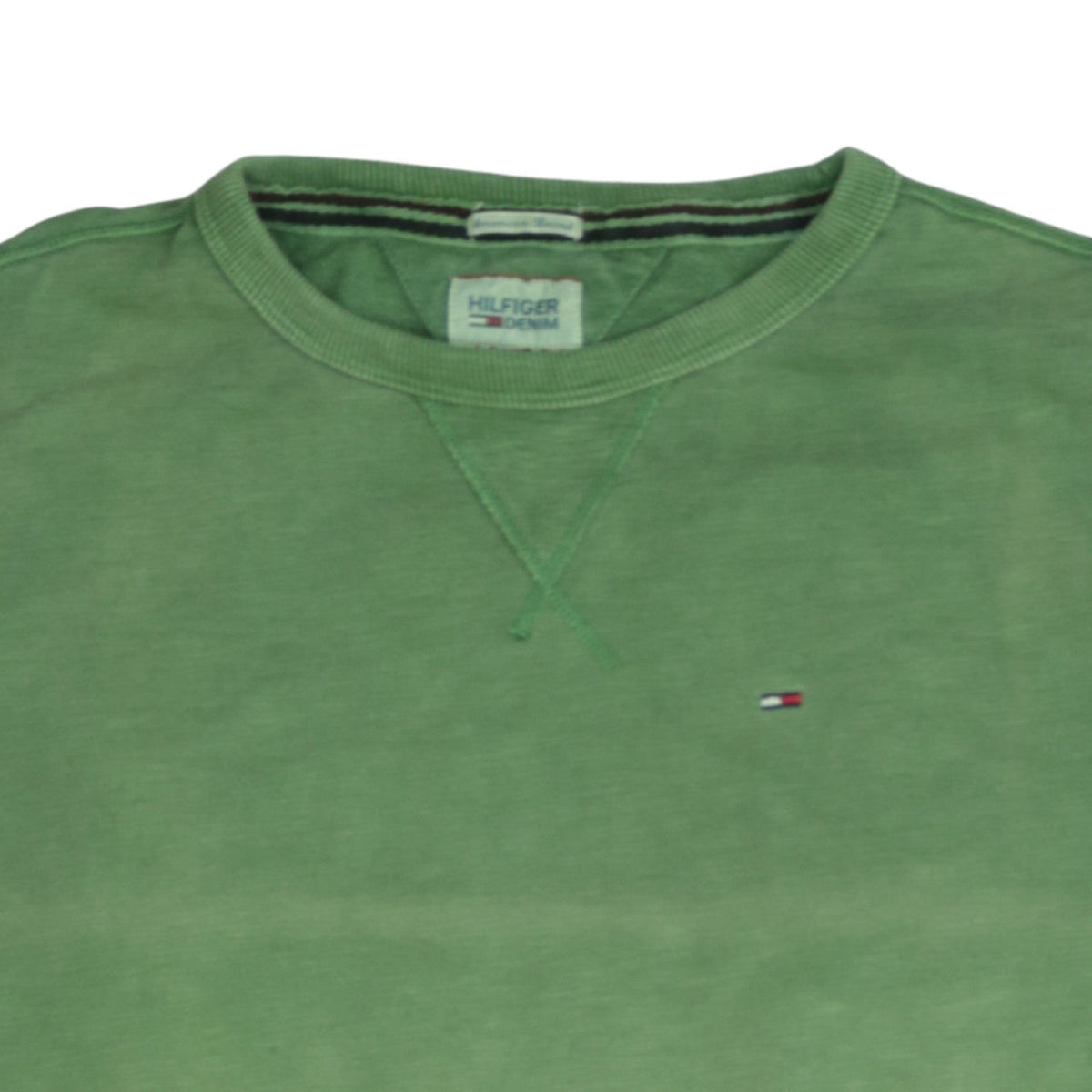 Additional view of Hilfiger Denim Men's Green Cotton Crew Neck Sweatshirt M