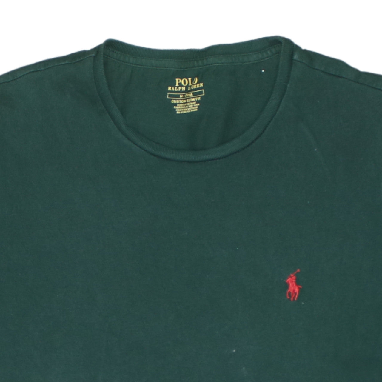 Polo Ralph Lauren Men's Green Slim Fit Cotton Crew Neck T-Shirt M