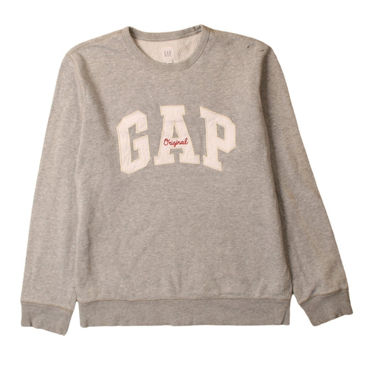 Additional front view of Gap Women's Grey Pullover Sweatshirt Original Logo, size M