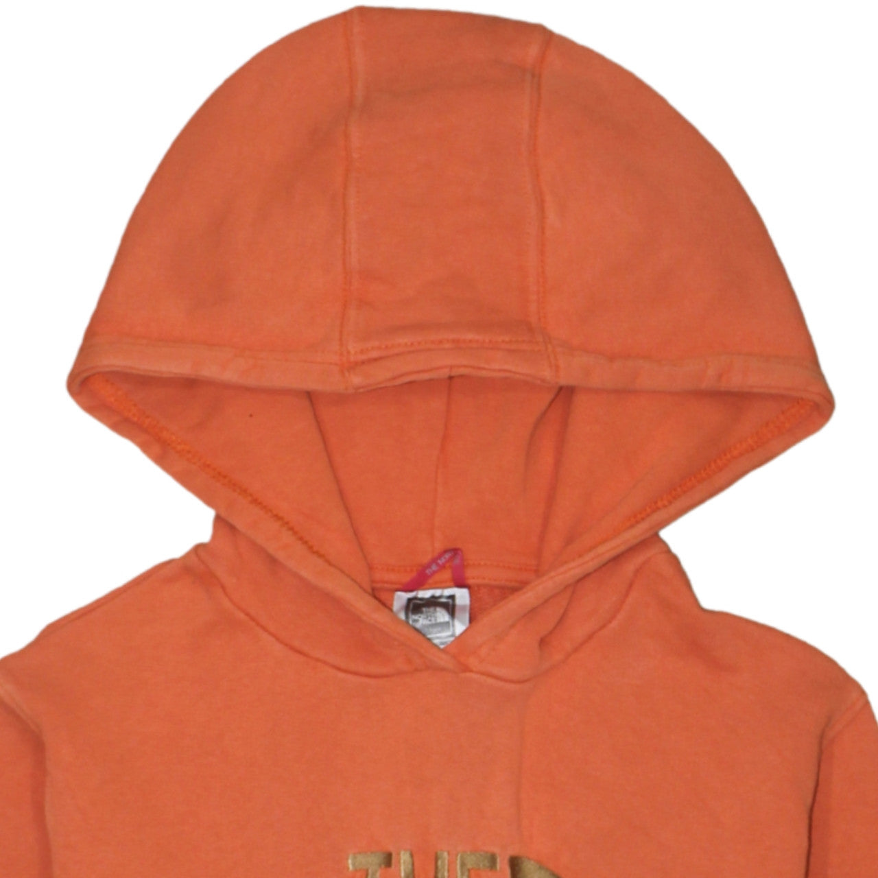 Additional view of The North Face boys’ orange pullover hoodie l youth embroidered logo