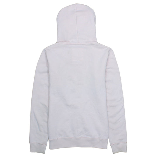 Hollister Women Pink Full Zip Hoodie Medium Cotton Blend Logo Hooded Sweatshirt