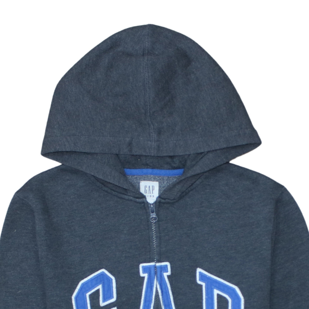 Additional view of Gap Kids boys’ blue full zip hoodie, size 2XL, (14-16) cotton blend