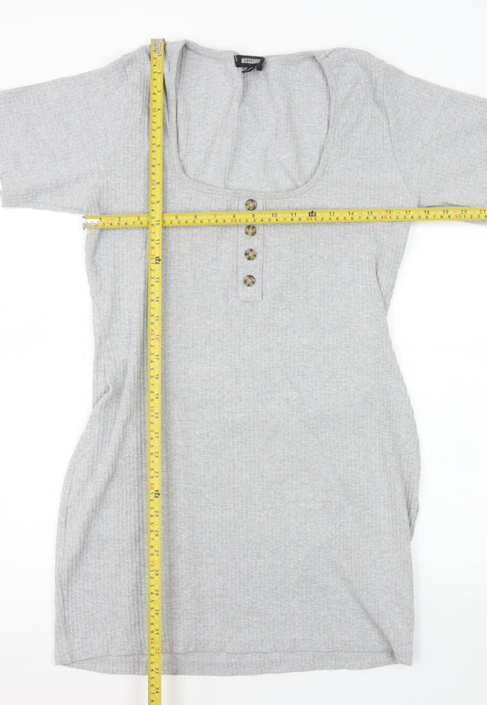 Missguided Women’s Grey Short Sleeve Bodycon Dress Size 18