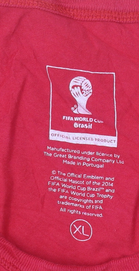 Additional view of The Great Branding Company Men's Red Portugal XL Sleeveless World Cup Top