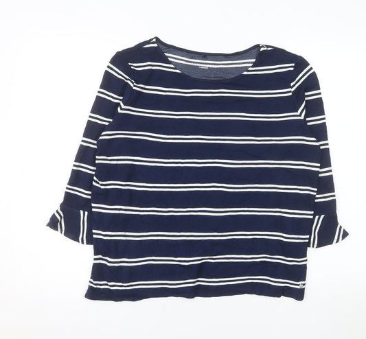 Gerry Weber Women’s Blue Striped 3/4 Sleeve T-Shirt Size 16