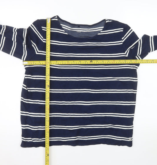 Gerry Weber Women’s Blue Striped 3/4 Sleeve T-Shirt Size 16