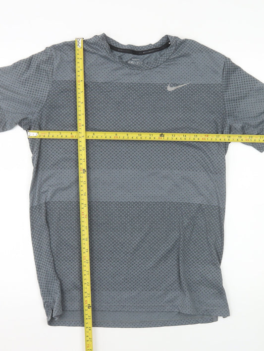 Nike Men's Grey Dri-Fit Athletic Running T-Shirt Size M