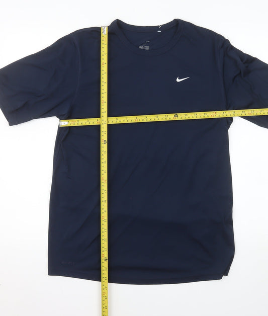 Nike Men’s Blue Dri-FIT Athletic Short Sleeve T-Shirt M