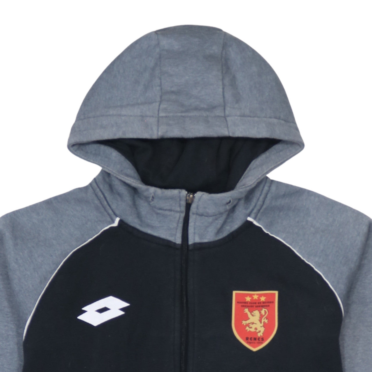 Lotto Men's Grey Full Zip Hoodie M Sports Sweatshirt