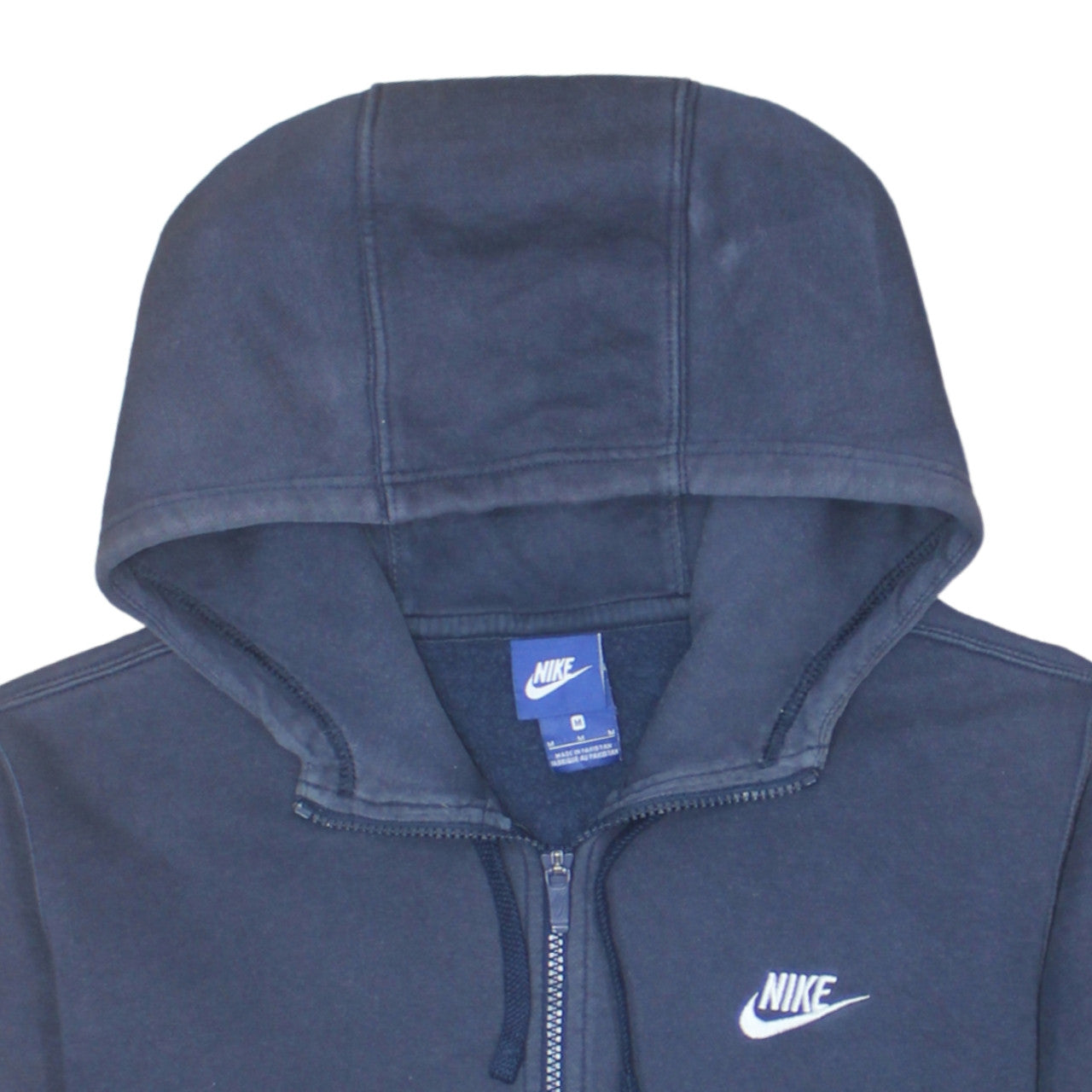 Additional view of Nike Men's Blue Full Zip Hoodie Fleece Sweatshirt, size M