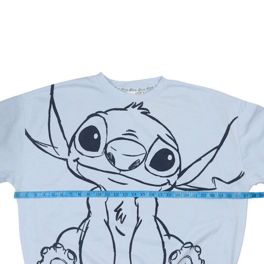 Disney Primark Women Light Blue Stitch Sweatshirt Size 12/14
