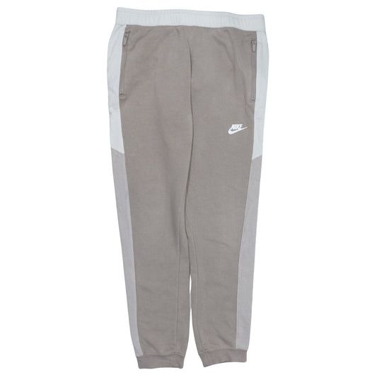 Additional front view of Nike Women Grey Jogger Sweatpants M Tapered Fit Fleece Trousers