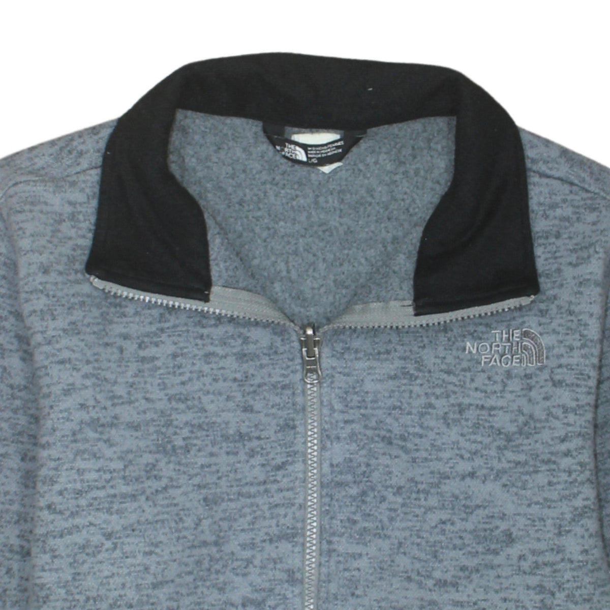 Additional view of The North Face Women's Grey Fleece Full Zip Jacket, size L
