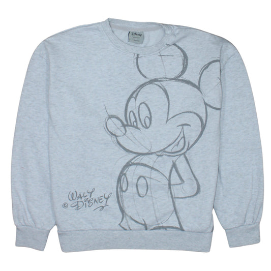 Front view of Disney Teens Grey Mickey Mouse Graphic Pullover Sweatshirt, size 10/12