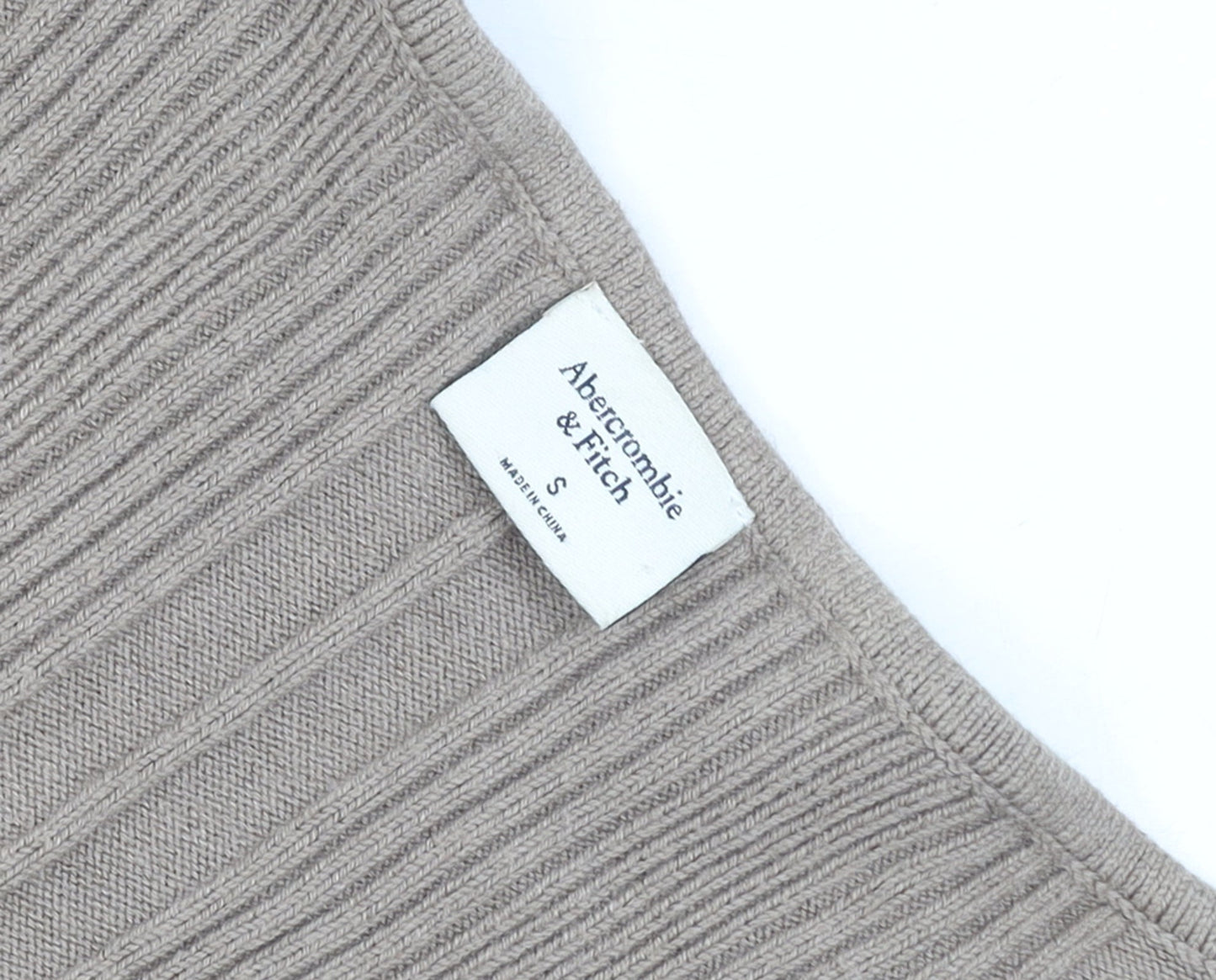 Abercrombie & Fitch Women's Beige Ribbed Knit Sweetheart Neck Bodysuit Size S
