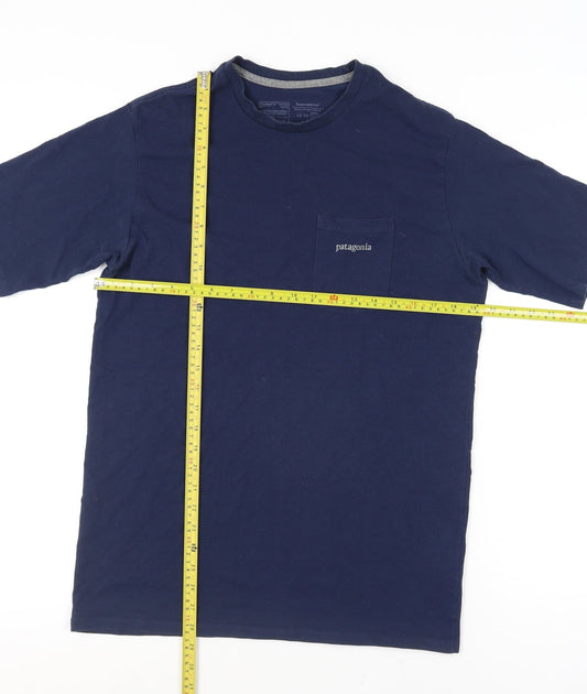 Patagonia Men Blue Regular Fit Graphic T-Shirt Size M