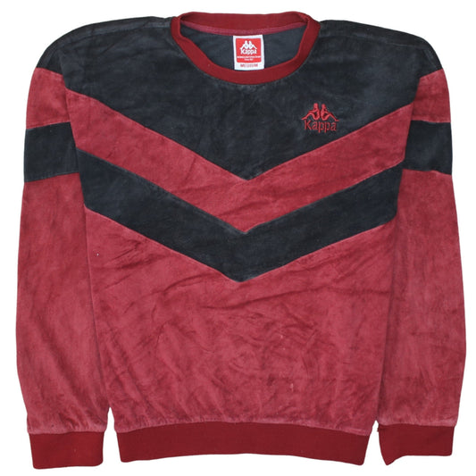 Additional front view of Kappa Women’s Black & Maroon Pullover Sweatshirt Medium