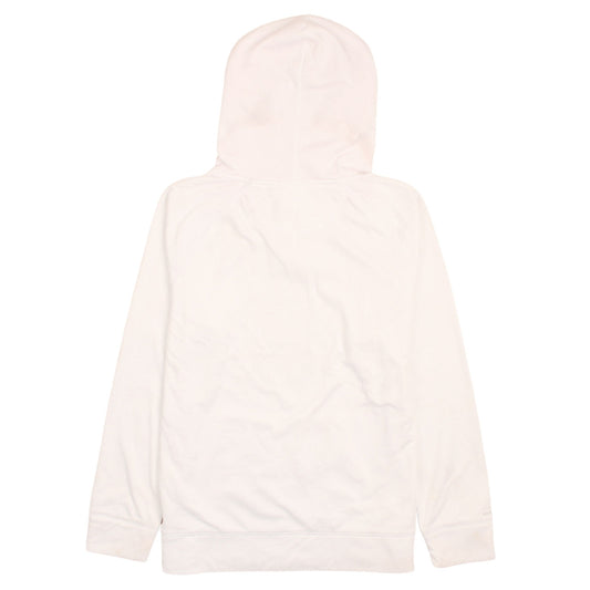 Champion Women White Pink L Pullover Hoodie Double Dry Powertrain