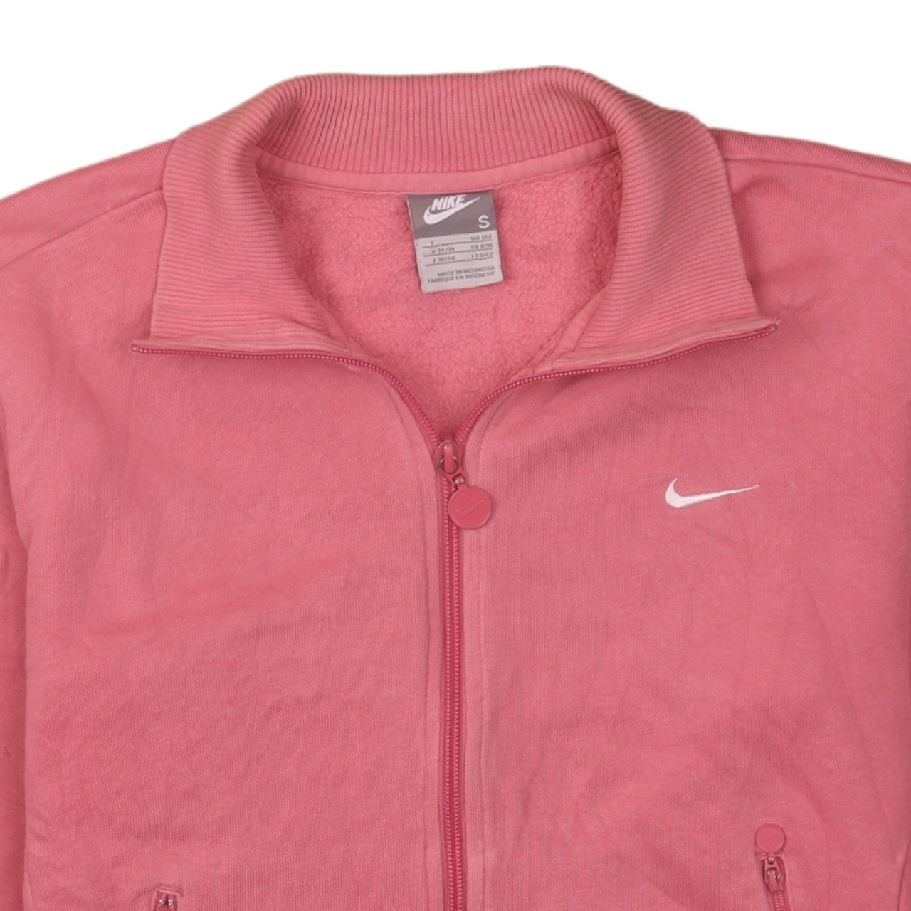Nike Women's Pink Full Zip Track Jacket Size 8 Regular Fit