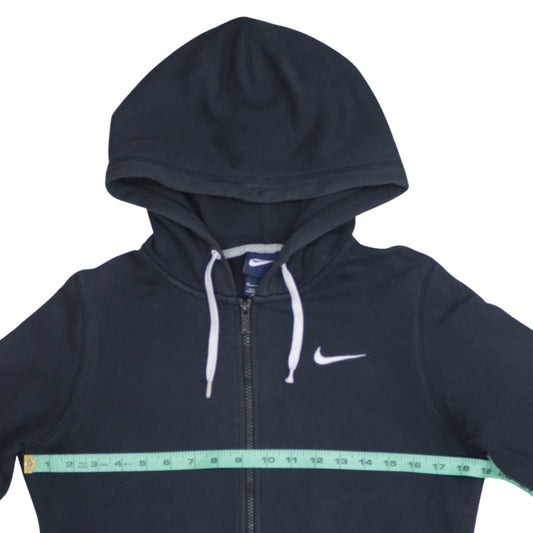 Nike Women's Black Full Zip Hoodie Size M Cotton Blend Sportswear