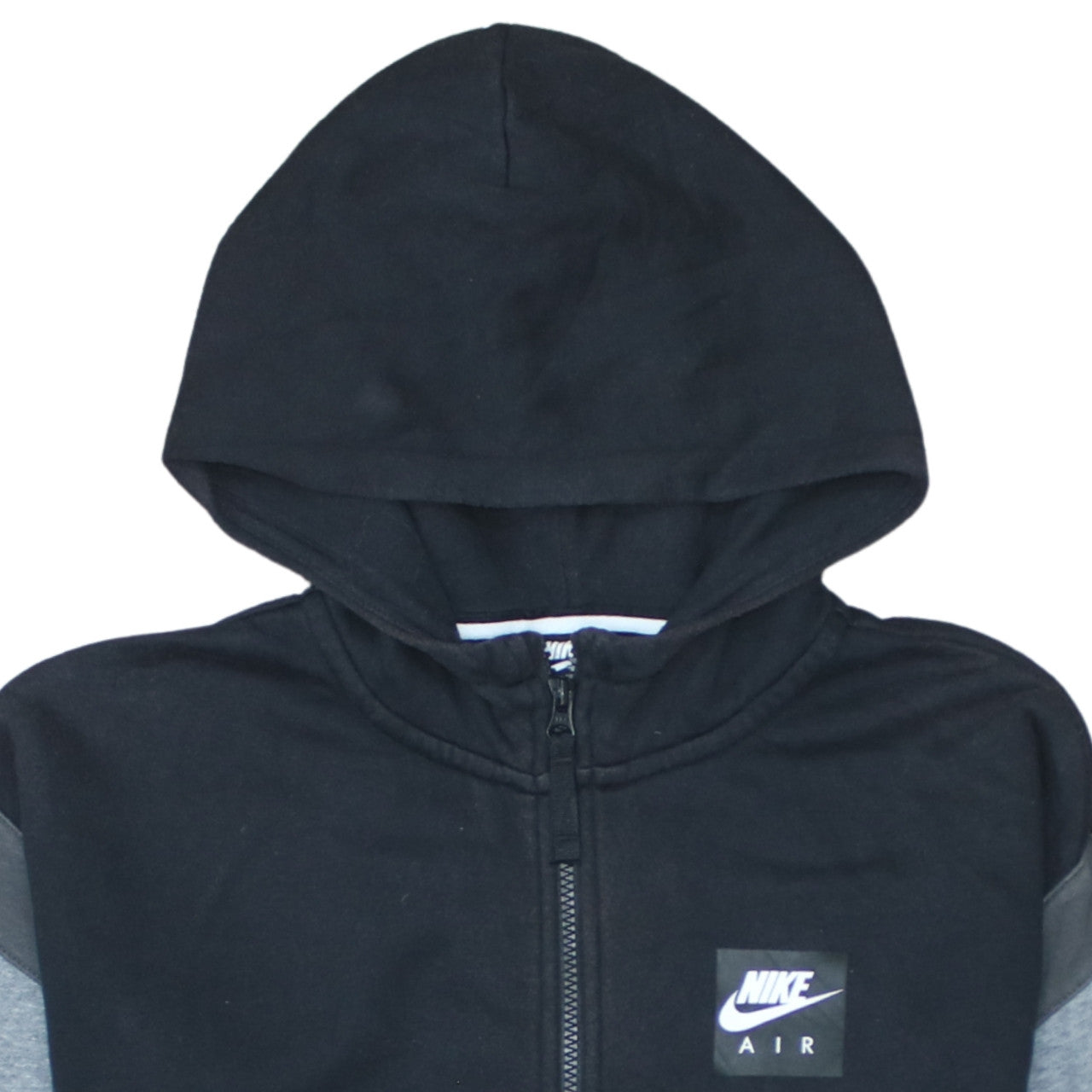 Nike Boys Black & Grey Full Zip Hoodie XL 13-15 Years Cotton Blend