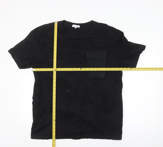 ARNE Men’s Black Crew Neck Short Sleeve T-Shirt 2XL Regular Fit Pocket