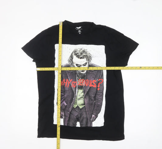 DC Comics Batman Joker Why So Serious Black T-Shirt Men's M
