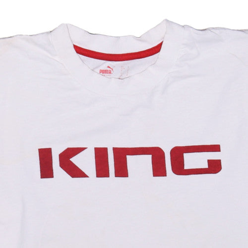 Puma Men's White KING Graphic Crew Neck Short Sleeve T-Shirt M
