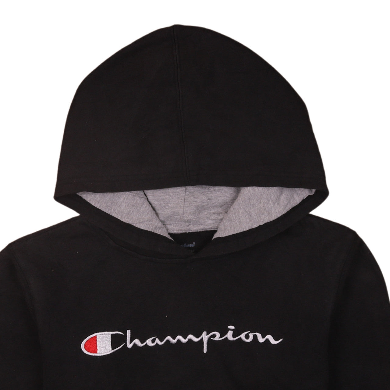 Champion Women Black XL Pullover Hoodie with Logo Detail