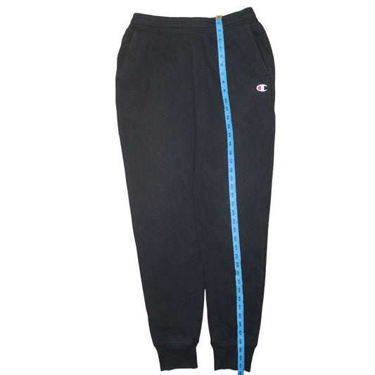 Champion Men's Black Jogger Sweatpants M Regular Fit Fleece Tapered