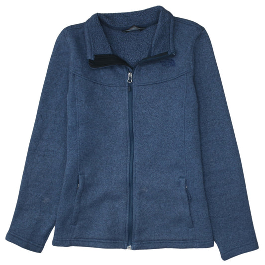 The North Face Womens Blue Fleece Full Zip Jacket Size L