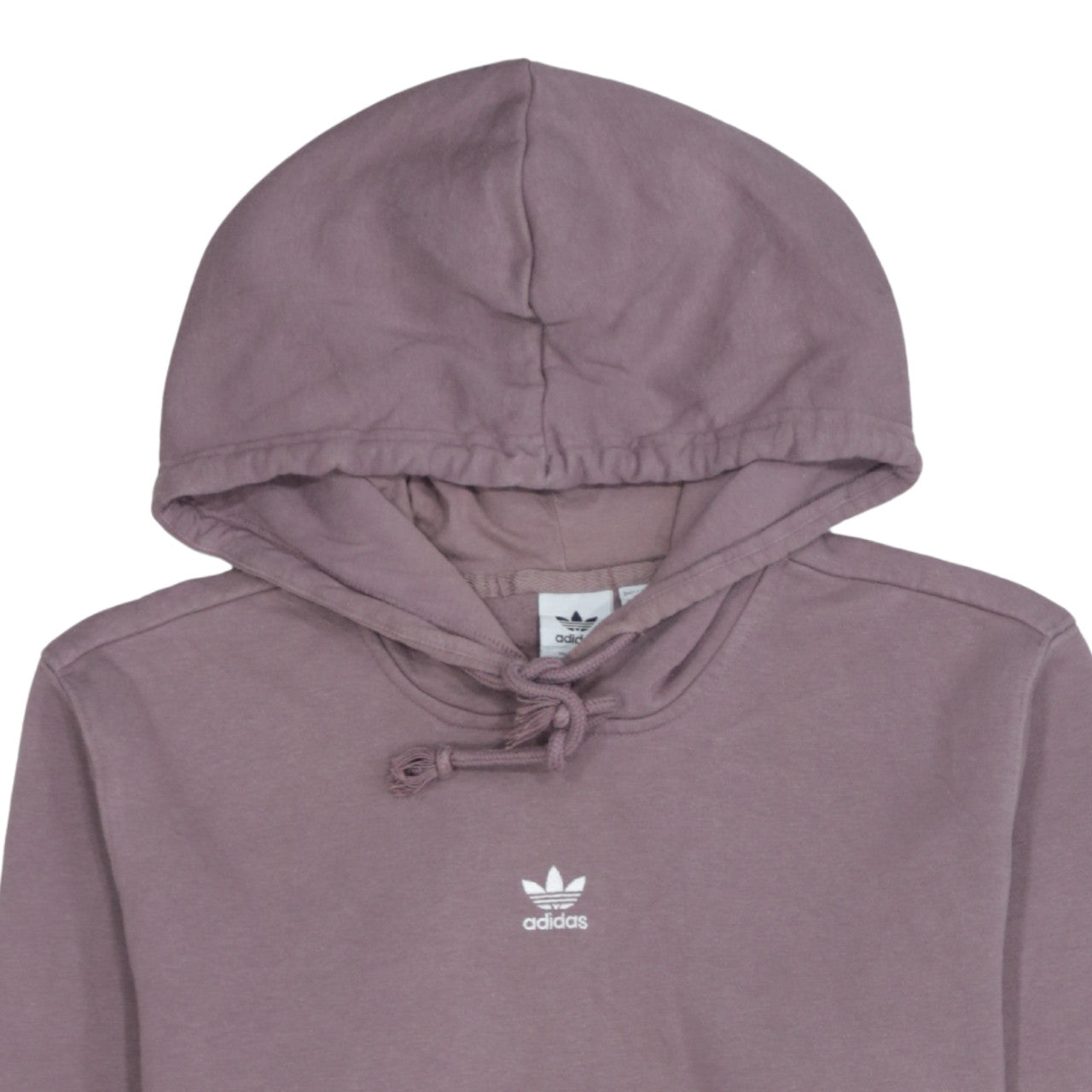 Adidas Women Mauve Pullover Hoodie UK 12 Cotton Blend Casual