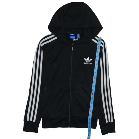 Adidas Womens Black Full Zip Hoodie Size 14 UK Tracksuit Top