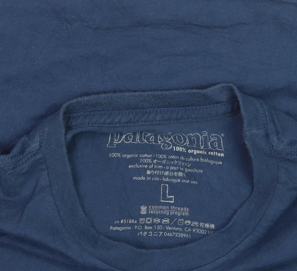 Patagonia Men’s Blue Organic Cotton Graphic T-Shirt L