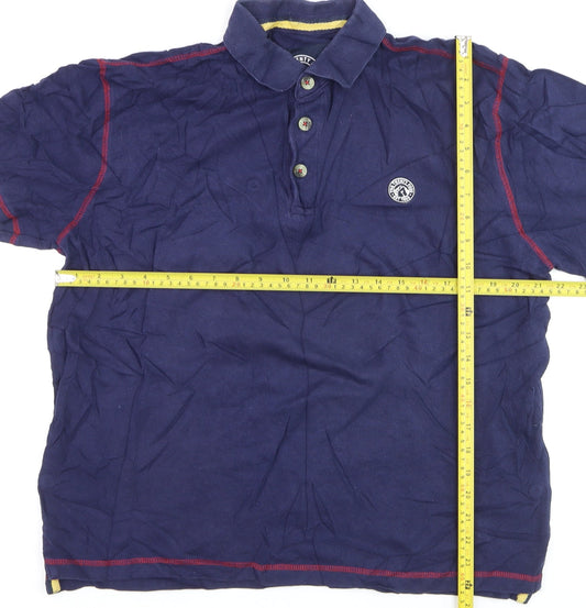 Tog Twenty Four Men's Blue Cotton Polo Shirt Size L