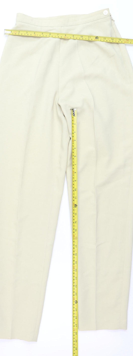 Laura Ashley Women’s Beige Pleated Tapered Trousers Size 10