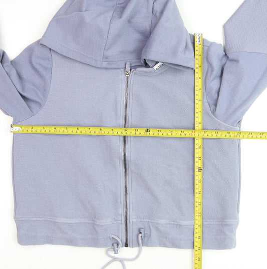 Gymshark Women Lavender Full Zip Hoodie Size L Cotton Blend Pullover