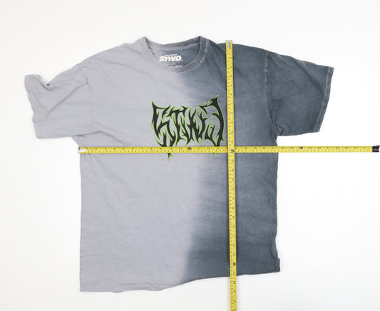 Pull&Bear Men's Multicoloured Graphic Print Crew Neck T-Shirt M