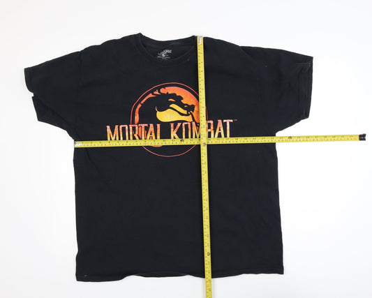 Mortal Kombat Klassic Black Men's XL Graphic Cotton T-Shirt