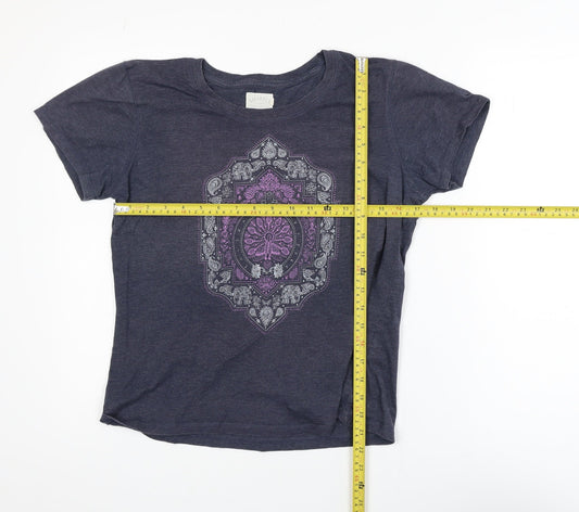 Saltrock Girls Blue Graphic Print Cotton T-Shirt 9-10 Years Regular Fit
