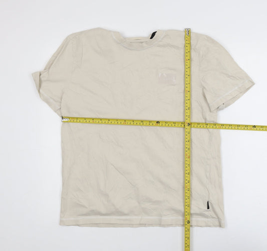 Calvin Klein Men's Beige Cotton Crew Neck XL T-Shirt