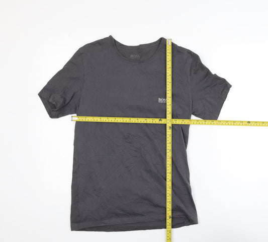 Hugo Boss Men's Grey Crew Neck Cotton Short Sleeve T-Shirt M