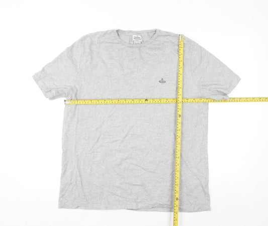 Vivienne Westwood Men’s Grey Cotton Crew Neck T-Shirt XL