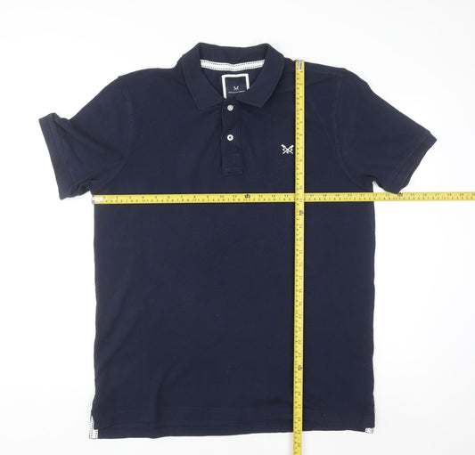 Crew Clothing Company Men's Blue Cotton Polo Shirt Size L