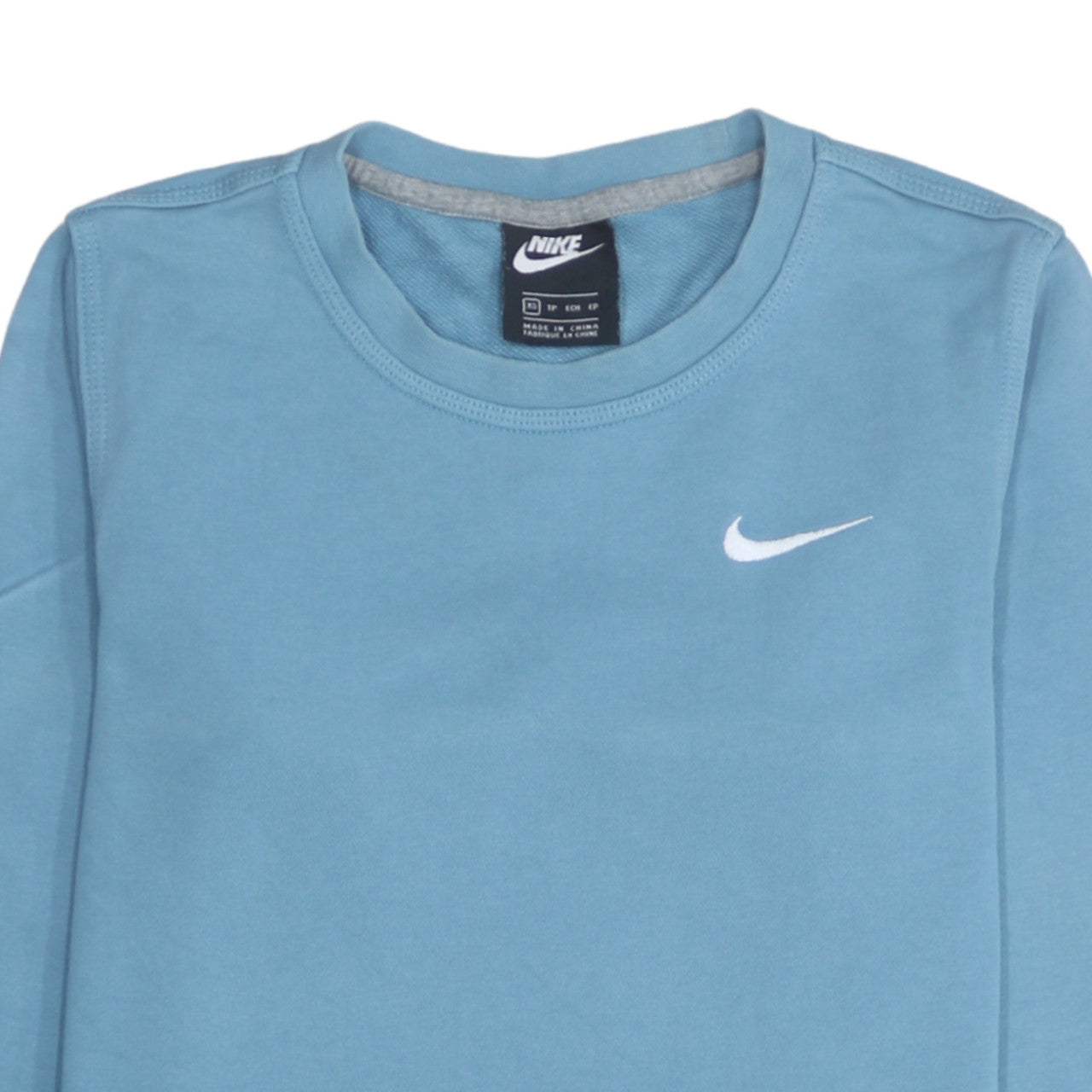 Nike Womens Blue Pullover Sweatshirt XS Cotton Crew Neck